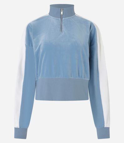 Suéter en Algodón Felpudo con cremallera en el cuello 5