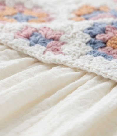 Vestido Infantil con Busto de Efecto Ganchillo - Talle 1 a 6 años 3