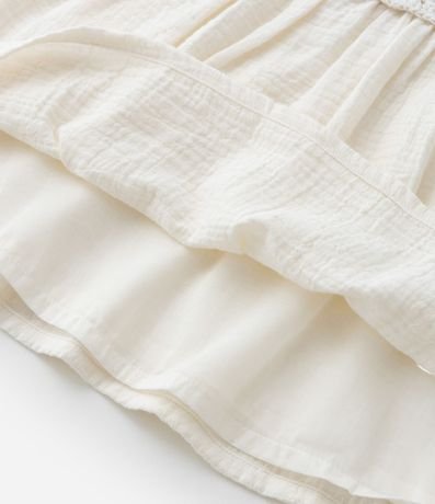 Vestido Infantil con Busto de Efecto Ganchillo - Talle 1 a 6 años 5