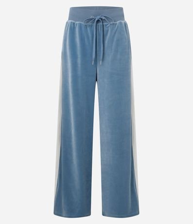 Pantalón Wide Leg en con Lazo en la Cintura y Raya Lateral 5