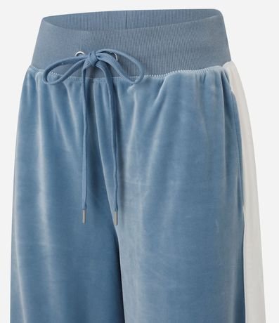 Pantalón Wide Leg en con Lazo en la Cintura y Raya Lateral 6