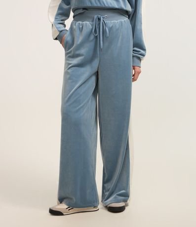 Pantalón Wide Leg en con Lazo en la Cintura y Raya Lateral 3