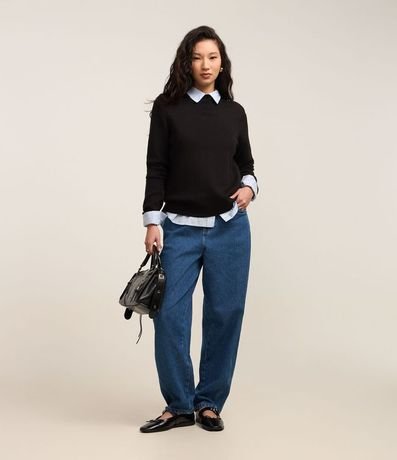 Blusa de Punto con Cuello Alto 2