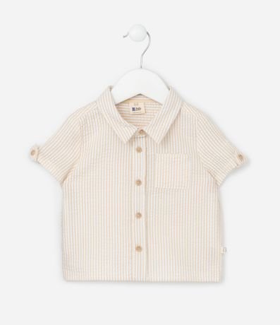 Camisa Infantil Texturizada con Pequeño Bolsillo - Talle 0 a 18 meses 2
