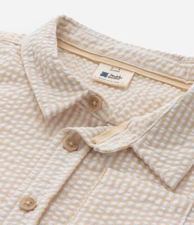 Camisa Infantil Texturizada con Pequeño Bolsillo - Talle 0 a 18 meses 6