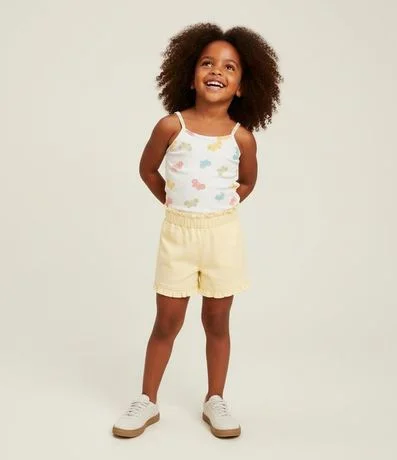 Short Infantil con Volado en la Parte Baja - Talle 1 a 6 años