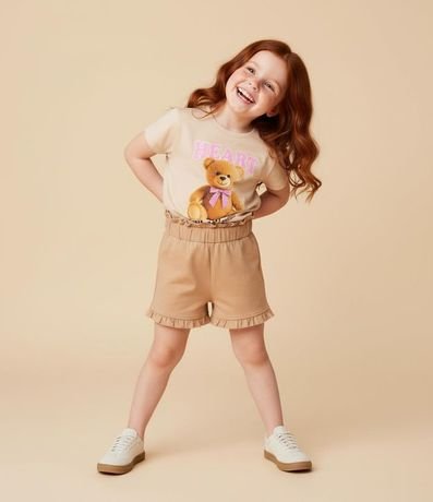 Short Infantil con Volado en la Parte Baja - Talle 1 a 6 años