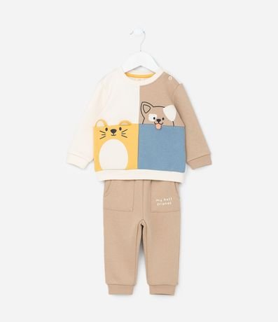 Conjunto Infantil con Recortes y Cara de Animalitos - Talle 0 a 18 meses 2
