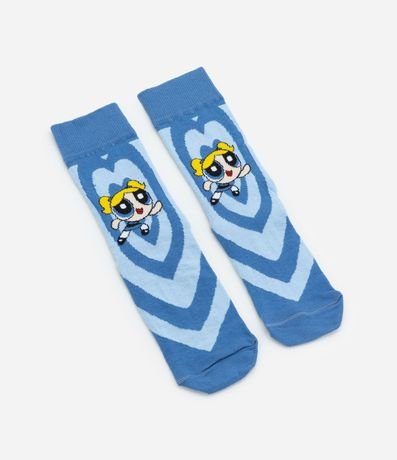 Media Caña Larga en Algodón con Estampa de Burbuja 4