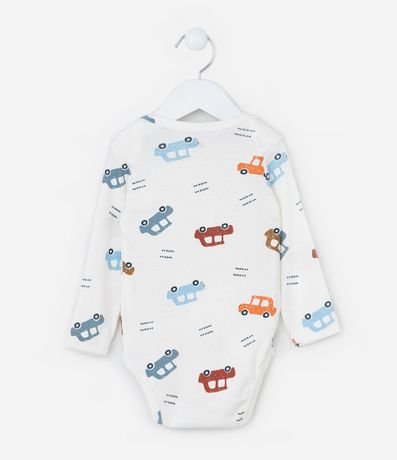 Body Infantil en Algodón con Estampa Carritos - Talle RN a 18 meses 3