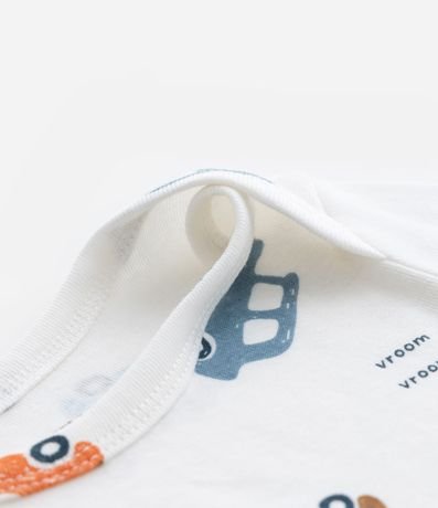 Body Infantil en Algodón con Estampa Carritos - Talle RN a 18 meses 5