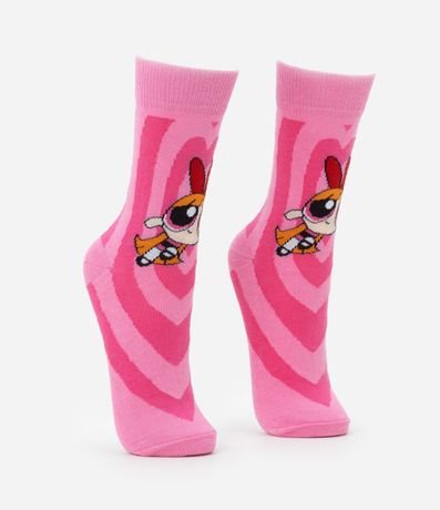 Media Caña Larga en Algodón con Estampa de Bombón 2