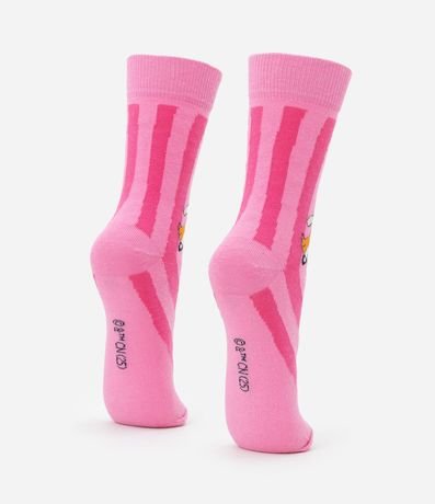 Media Caña Larga en Algodón con Estampa de Bombón 3