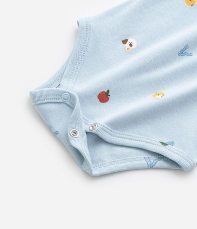 Body Infantil en Algodón con Estampa Mini Ícones - Talle RN a 18 meses 5