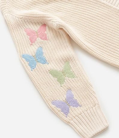 Cardigan Infantil en Punto con Bordado Mariposas - Talle 5 a 14 años 8