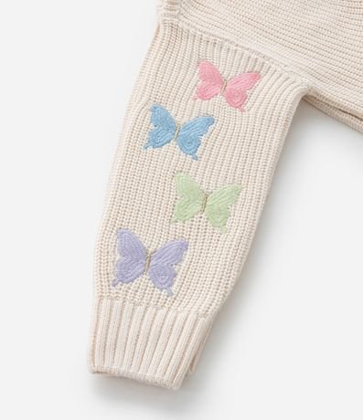 Cardigan Infantil en Punto con Bordado Mariposas - Talle 5 a 14 años 6