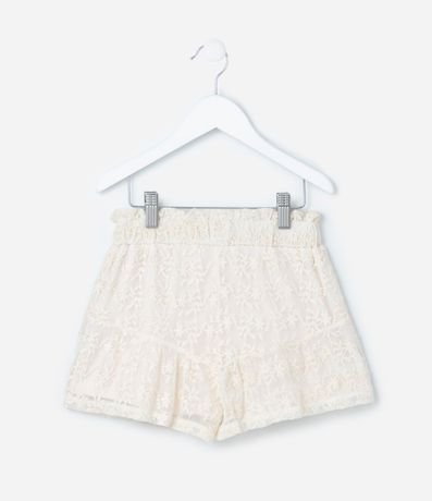 Short Infantil en Tule Bordado - Talle 5 a 14 años 1