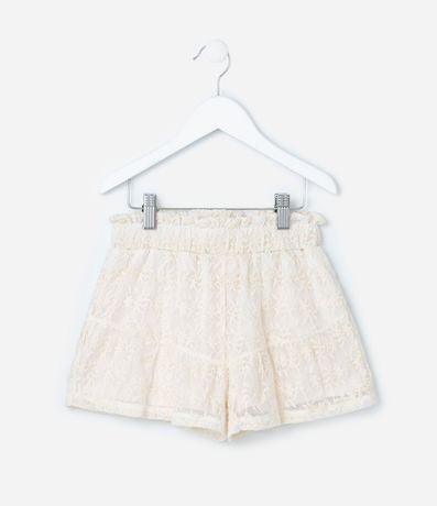 Short Infantil en Tule Bordado - Talle 5 a 14 años 2