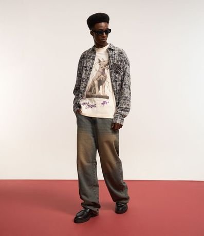 Remera Boxy en Algodón con Estampa de Gárgula de Perro 2