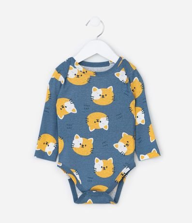 Body Infantil con Estampa Cara de Gatito - Talle RN a 18 meses 2
