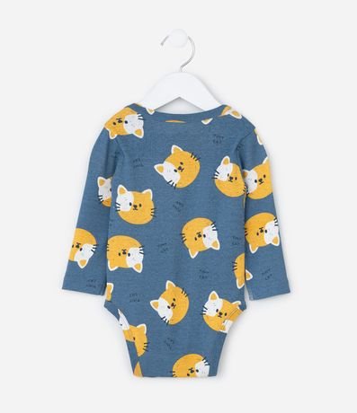 Body Infantil con Estampa Cara de Gatito - Talle RN a 18 meses 3