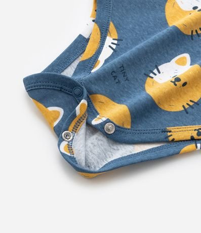 Body Infantil con Estampa Cara de Gatito - Talle RN a 18 meses 7