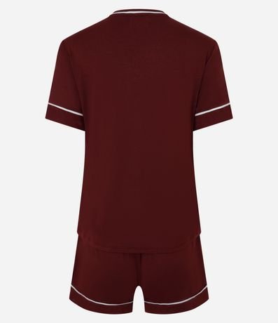 Pijama Short Doll en Viscolycra con Bies Contrastante 5