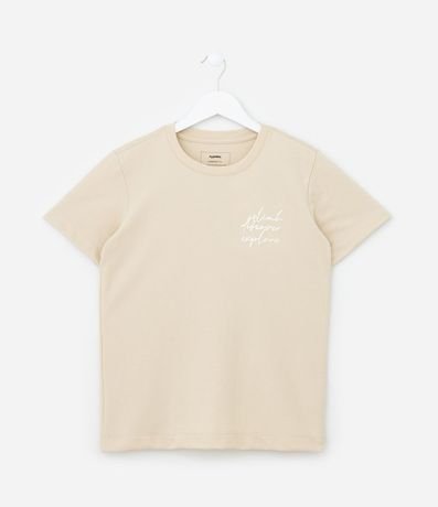 Remera Relaxed Infantil con Bordado Lettering - Talle 5 a 14 años