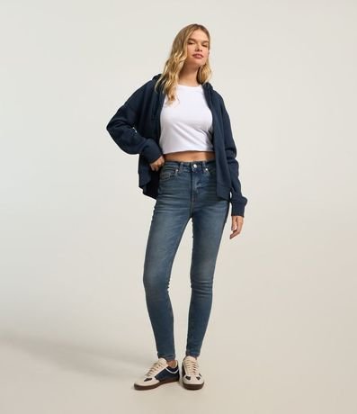 Pantalón Skinny Jeans con Elastano y Cintura Alta