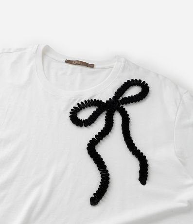 Remera en Algodón con Aplicación de Lazo Curve & Plus Size 7