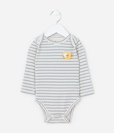 Body Infantil con Estampa Interactiva de Gatito - Talle 0 a 18 meses 2