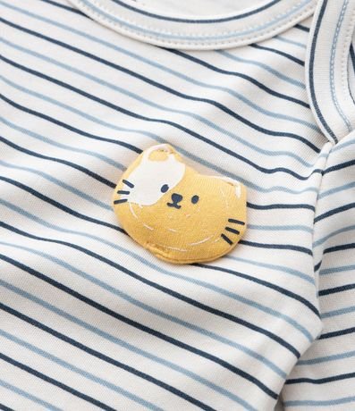 Body Infantil con Estampa Interactiva de Gatito - Talle 0 a 18 meses 7