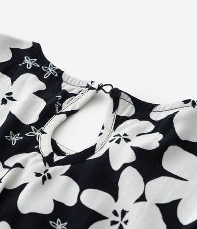 Vestido Infantil con Recorte y Estampa Floral - Talle 5 a 14 años 6