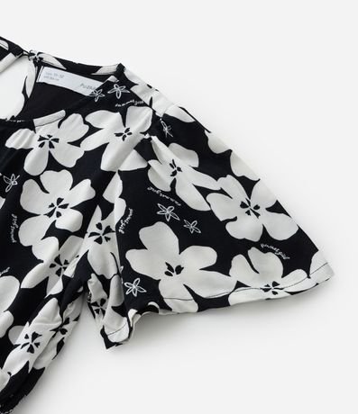 Vestido Infantil con Recorte y Estampa Floral - Talle 5 a 14 años 7