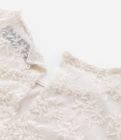 Blusa Cropped Infantil en Tule Bordado - Talle 5 a 14 años 6