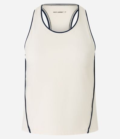 Musculosa Deportiva en Microfibra con Cuello Halter y Vieses Contrastantes 6