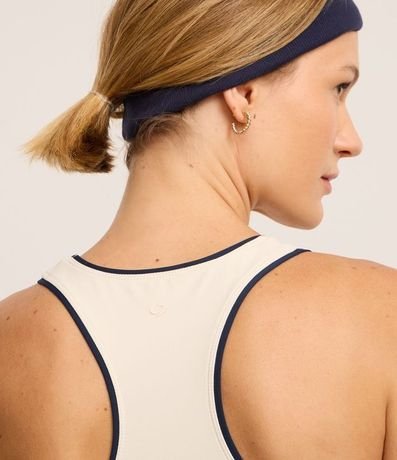 Musculosa Deportiva en Microfibra con Cuello Halter y Vieses Contrastantes 5