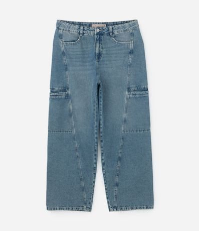 Pantalón Wide Leg Jeans con Bolsillos Cargo Curve & Plus Size 6