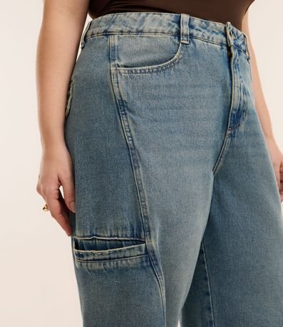 Pantalón Wide Leg Jeans con Bolsillos Cargo Curve & Plus Size 5