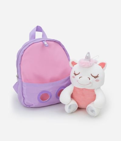 Mochila Infantil con Unicórnio 3D - Talle único 9