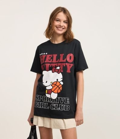 Remera T-shirt en Algodón con Estampa Hello Kitty Sportive Girl Club