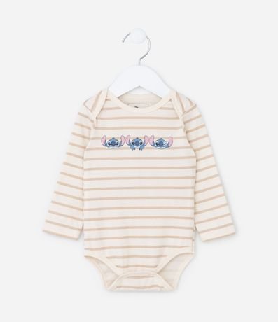 Body Infantil con Estampa Stitch y Rayas - Talle RN a 18 meses