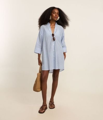 Salida de Playa Camisa en Voile Listrado 2