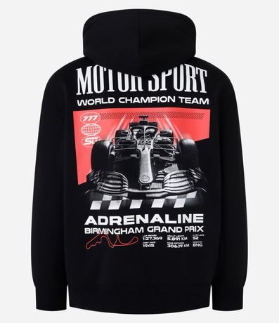 Saco Relaxed en Fleece con Estampa de Motor Sport 8