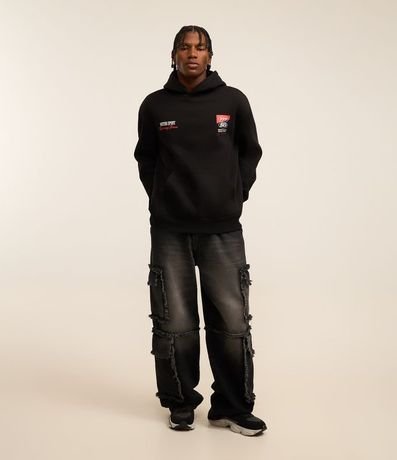 Saco Relaxed en Fleece con Estampa de Motor Sport 3