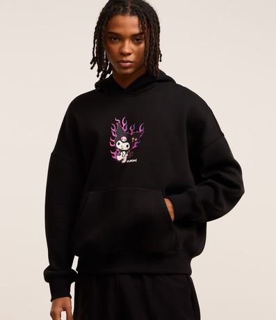 Saco Boxy en Fleece con Felpa con Estampa Kuromi