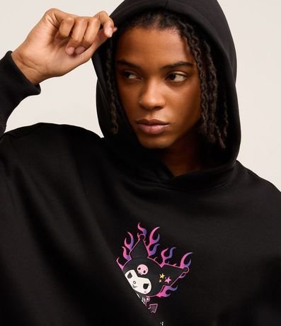 Saco Boxy en Fleece con Felpa con Estampa Kuromi 4