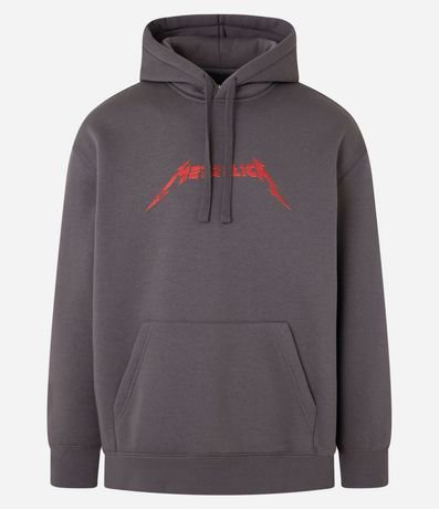 Saco Relaxed en Fleece con Estampa de la Banda Metallica 6