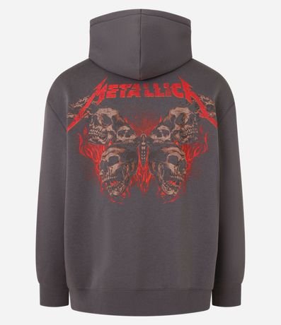 Saco Relaxed en Fleece con Estampa de la Banda Metallica 7