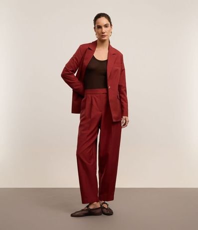 Pantalón Carrot Sastrería Boho con Pliegues Delanteros